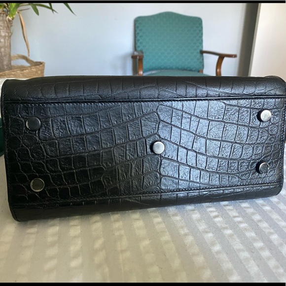 YSL Cabas crocodile embossed leather purse - Picture 3 of 8